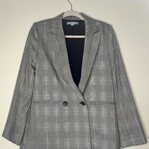 ANTONIO MELANI Gray Checkered Blazer